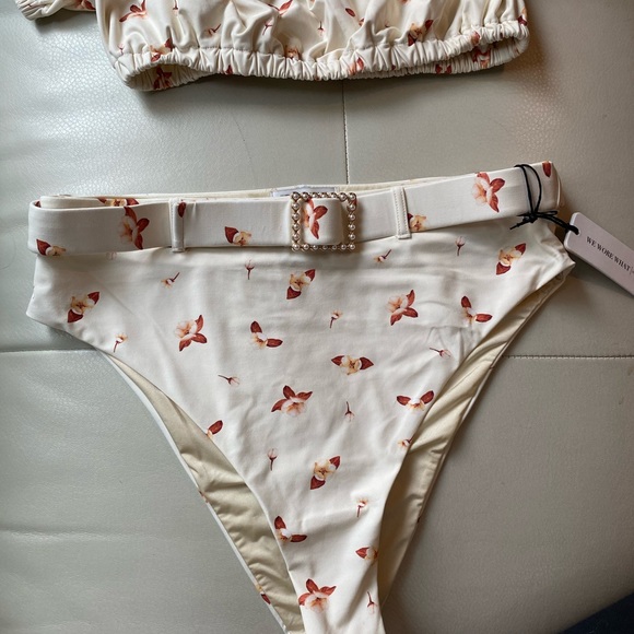 WeWoreWhat Swim Lily Top Flowers and Emily Bottom - Picture 7 of 11